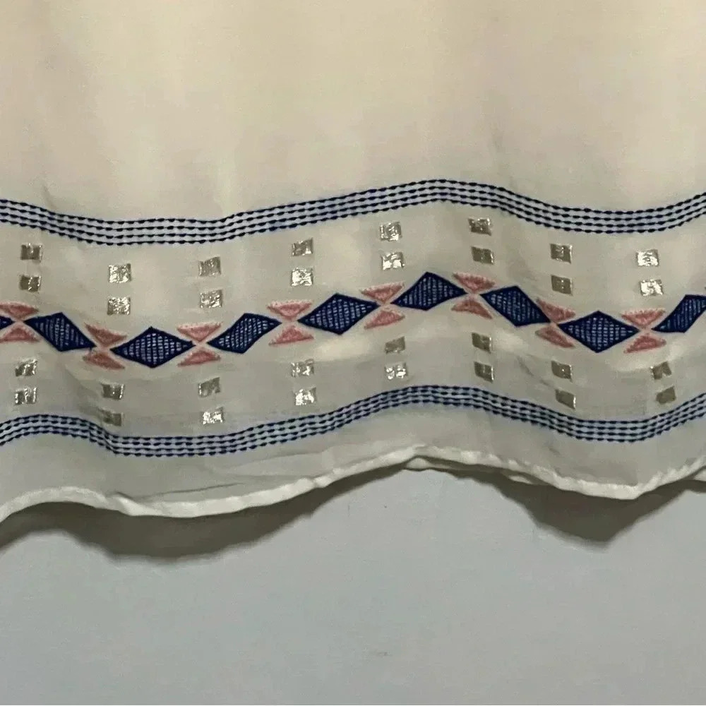 Piper and Scoot dress XS Southwest BOHO Embroidered Fully Lined - Picture 5 of 5